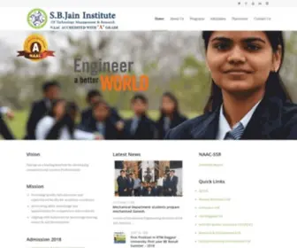 Sbjit.edu.in(Top Engineering College In Central India) Screenshot