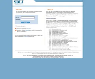 Sbliagent.com(Log in) Screenshot