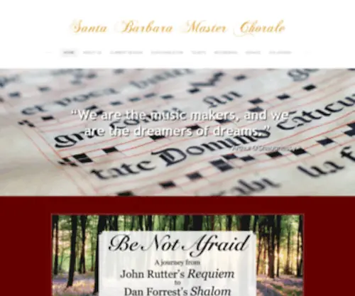 Sbmasterchorale.org(Santa Barbara Master Chorale) Screenshot