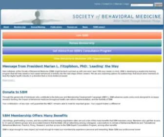 SBM.org(The Society of Behavioral Medicine) Screenshot