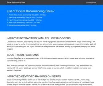 SBM.pw(Top Social Bookmarking Sites 2022) Screenshot