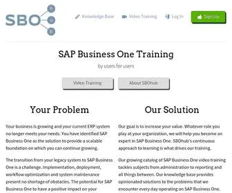 Sbohub.com(SAP Business One Training SAP Business One Training) Screenshot