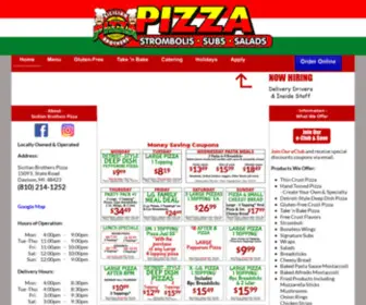 SBpdavison.com(Sicilian Brothers Pizza in Davison) Screenshot