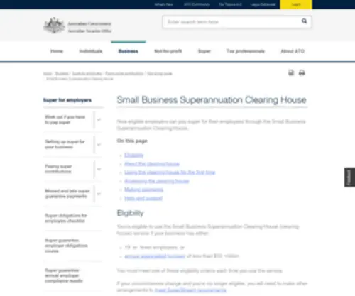 SBSCH.gov.au(SBSCH) Screenshot
