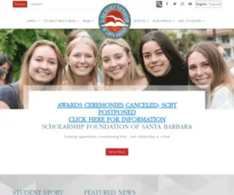 SBScholarship.org(Scholarship Foundation of Santa Barbara) Screenshot