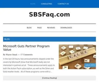 SBsfaq.com(Loads of free anwers for Small Business IT Solutions) Screenshot