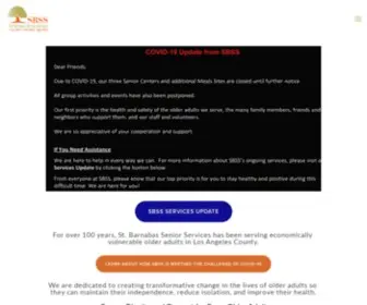 SBSsla.org(Barnabas Senior Services) Screenshot