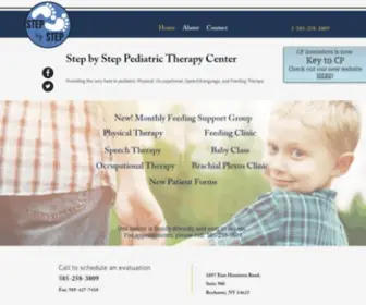 SBStherapycenter.com(Step by Step Pediatric Therapy Services/ Rochester NY) Screenshot