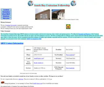 Sbuf.org(South Bay Unitarian Fellowship) Screenshot