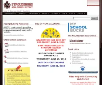 Sburg.org(Stroudsburg Area School District) Screenshot