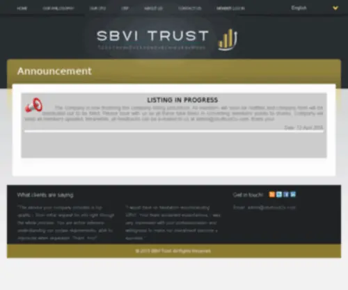 Sbvitrust.com(SBVI Trust) Screenshot