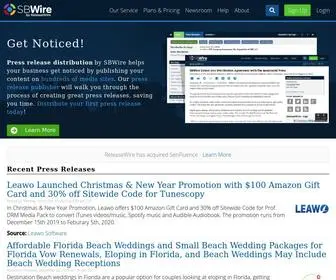 Sbwire.com(The Small Business Newswire) Screenshot