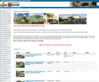 SBWpropertiesinbelize.com(Properties In Belize For Sale) Screenshot