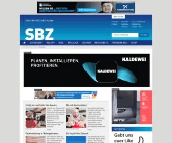 SBZ-Online.de(Fachseiten für Sanitär) Screenshot