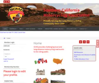 SC-MA.com(Southern California Motorcycling Association) Screenshot