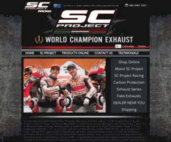 SC-Project.com.au(World Champion Motorcycle Exhausts & Mufflers) Screenshot