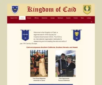 Sca-Caid.org(The Kingdom of Caid is the sixth kingdom in the Society for Creative Anachronism) Screenshot
