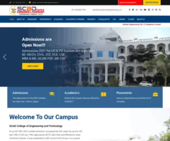 Scadengineering.ac.in(SCAD College of Engineering and Technology) Screenshot