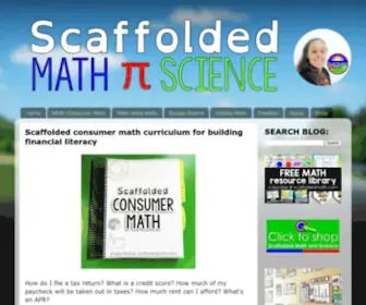 Scaffoldedmath.com(Scaffolded Math and Science) Screenshot