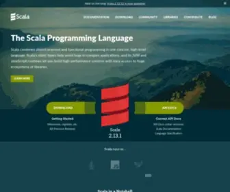 Scala-Lang.org(The Scala Programming Language) Screenshot