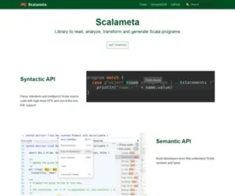 Scalameta.org(Library to read) Screenshot