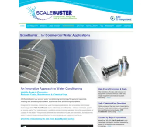 Scalebuster.com(Chemical-free, energy-free scale & corrosion protection) Screenshot