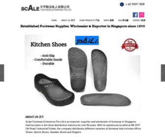 Scalefootwear.com(Established Slipper and Boots Supplier & Wholesaler in Singapore) Screenshot