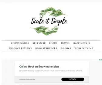 Scaleitsimple.com(Simple living blog) Screenshot