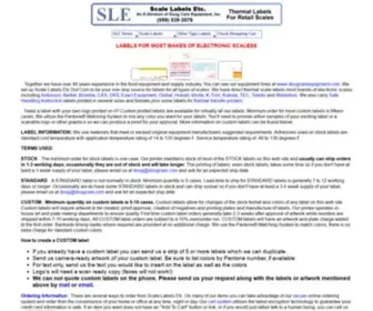 Scalelabelsetc.com(Thermal scale labels for CAS) Screenshot