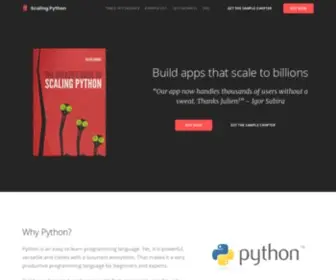 Scaling-PYthon.com(The Hacker's Guide to Scaling Python) Screenshot