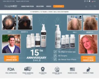 Scalpmed.com(The ONLY Patented Hair Regrowth Treatment System in the world) Screenshot