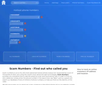 Scam-Numbers.co.uk(Scam numbers) Screenshot