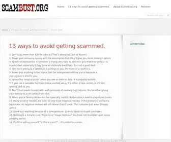 Scambust.org(Scam Bust .org) Screenshot