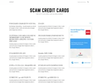 Scamcreditcards.com(Scam Credit Cards) Screenshot