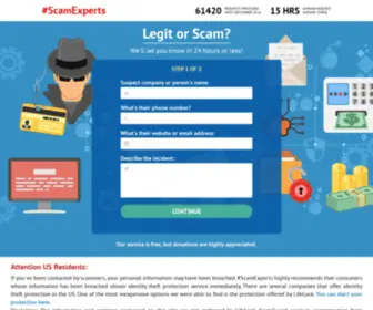 Scamexperts.com(Scam experts) Screenshot