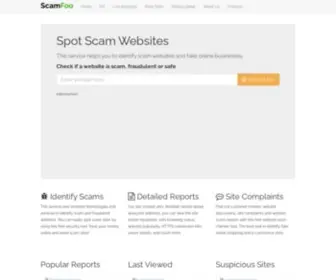 Scamfoo.com(This service) Screenshot