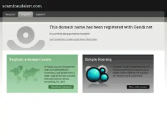 Scamfraudalert.com(Domain Default page) Screenshot