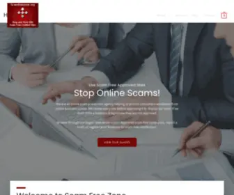 Scamfreezone.org(Work and Shop Online with Scam Free Certified Sites) Screenshot