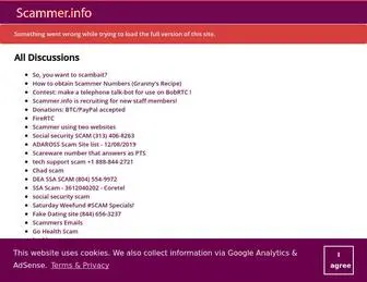 Scammer.info(Scambait Forum and Scam Number Database) Screenshot