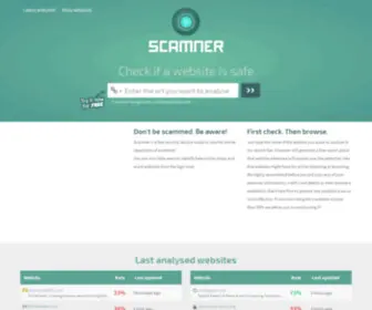 Scamner.com(Find out if a website) Screenshot
