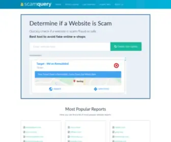 Scamquery.com(Check if a website) Screenshot