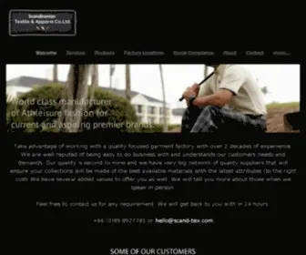 Scand-Tex.com(World-Class manufacturer of sport and leisure wear for World) Screenshot