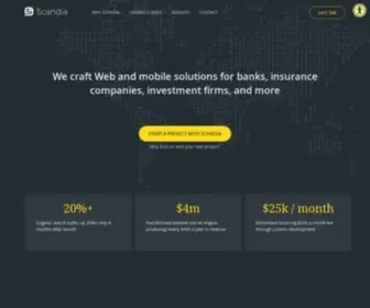 Scandiaconsulting.com(Scandia builds Web and mobile solutions for companies in the financial services vertical and) Screenshot