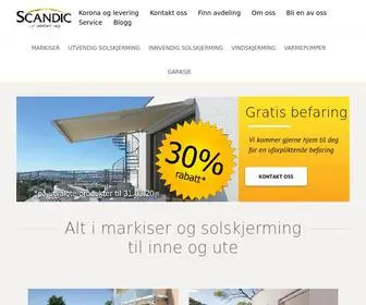 Scandicmarkiser.no(Alt innen solskjerming & vindskjerming) Screenshot