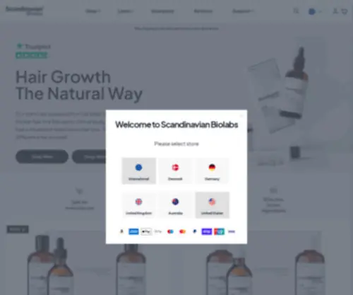 Scandinavianbiolabs.com(Healthy, Natural Hair With Bio-Pilixin® Formula) Screenshot