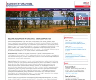 Scandiummining.com(Scandium International Mining Corporation) Screenshot