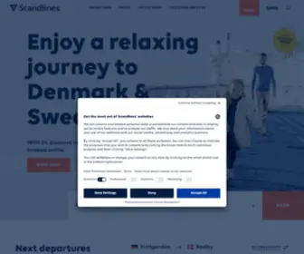 Scandlines.com(Ferries between Germany and Denmark) Screenshot