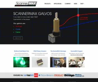 Scannermax.com(High performance galvanometer mirror scanners) Screenshot