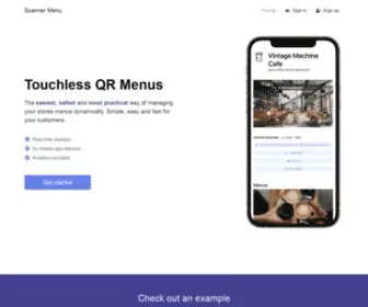 Scannermenu.com(Touchless QR Menus) Screenshot