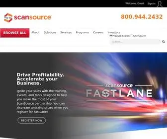 Scansource.com(Scansource sells—through specialized routes) Screenshot